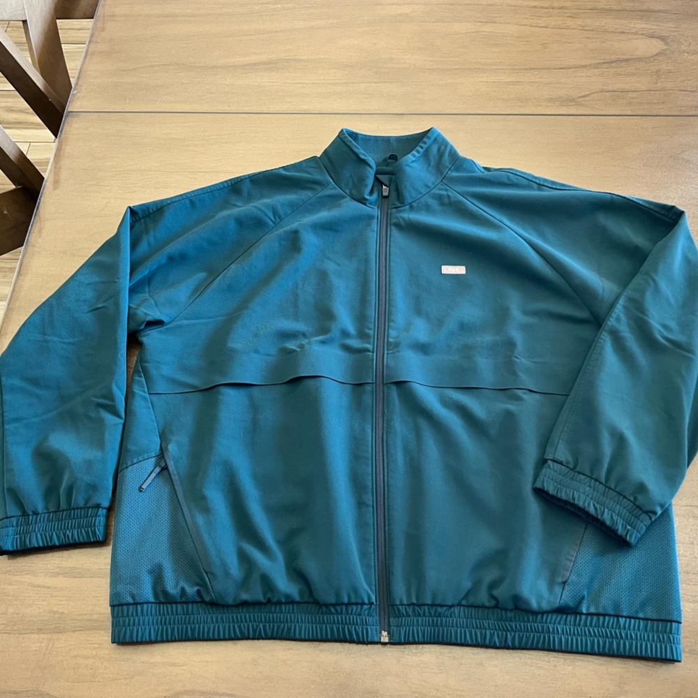 FIGS Sydney Scrub Jacket in Caribbean Blue - Size XXL